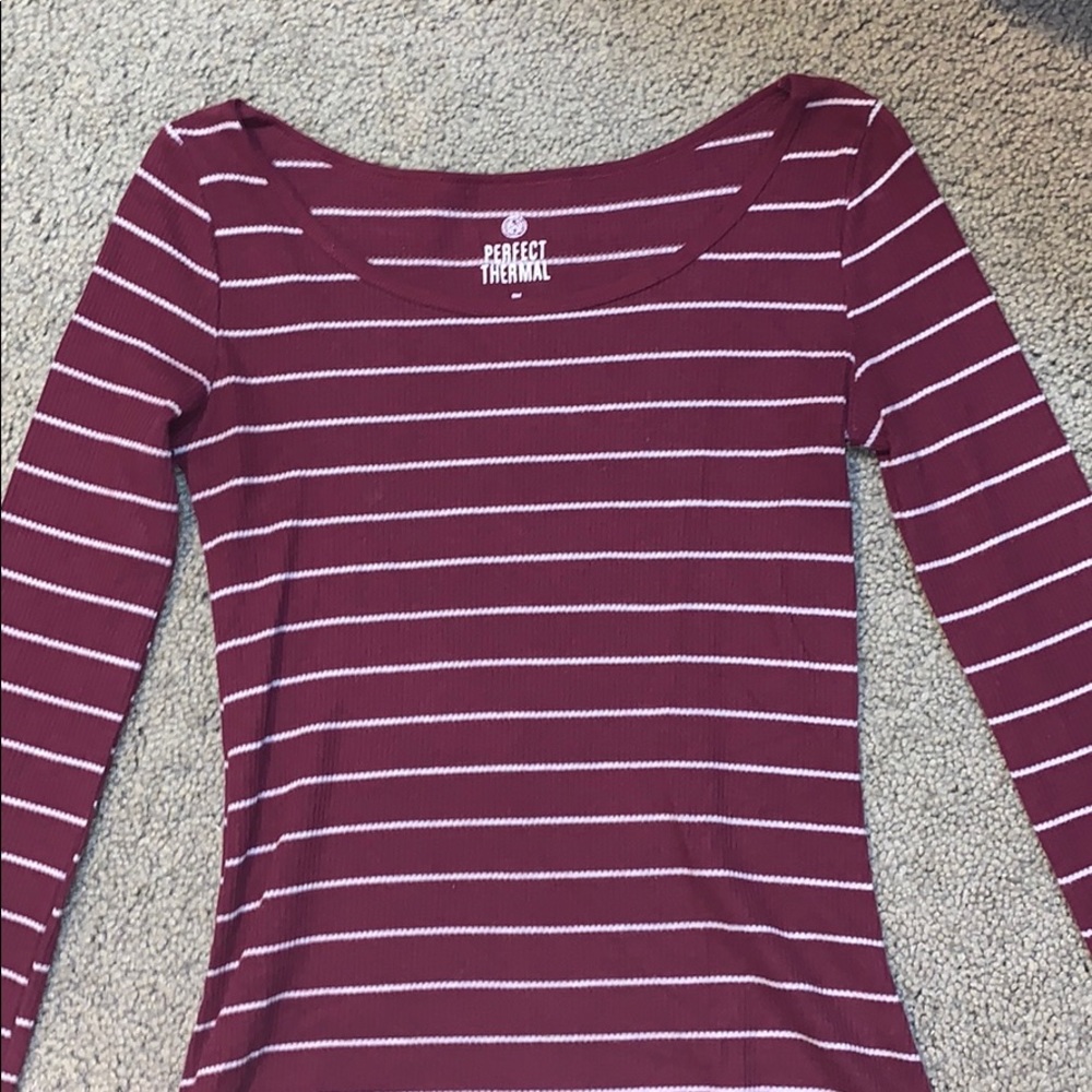 Red striped long sleeve